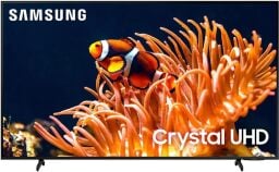 samsung 85-inch 4k crystal uhd du8000 smart tv against a white background