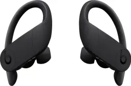 black beats powerbeats pro earbuds on a white background