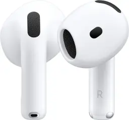 airpods 4 earbuds on a white background