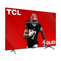 65-inch tcl q6 4k tv angled on a white background