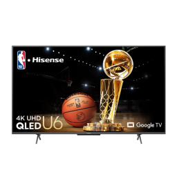 Hisense 50-inch Class U6H ULED 4K Google TV on a white background