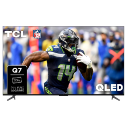 TCL Q7 85-inch QLED 4K UHD Smart TV on a white background