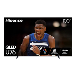 Hisense 100-inch U76 Series 4K QLED Smart TV on a white background