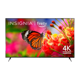 Insignia 75-inch F50 4K UHD Smart Fire TV on a white background