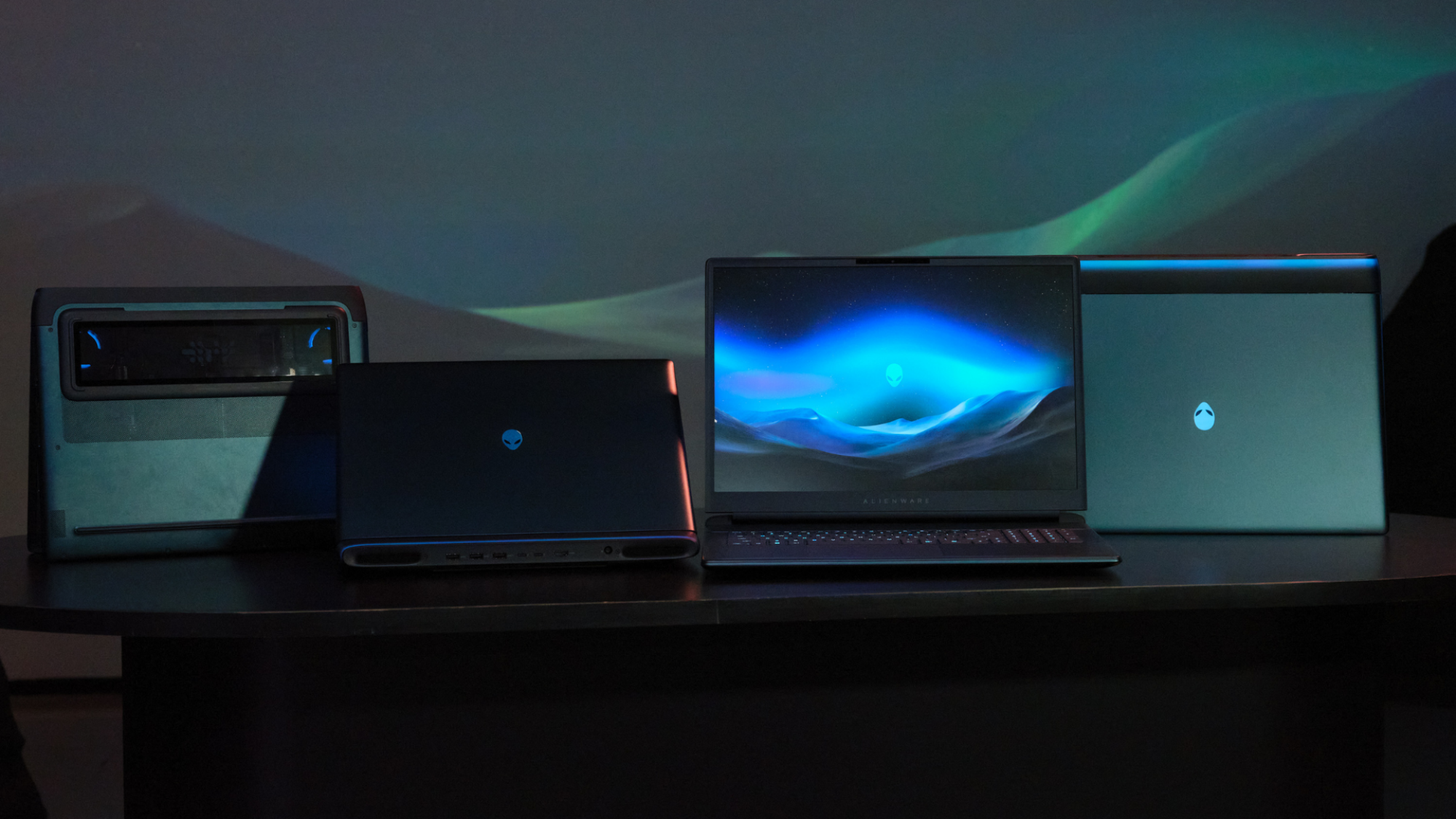 The line-up of the Alienware Area-51 laptops