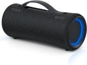 black and blue Sony SRS-XG300 Bluetooth party speaker