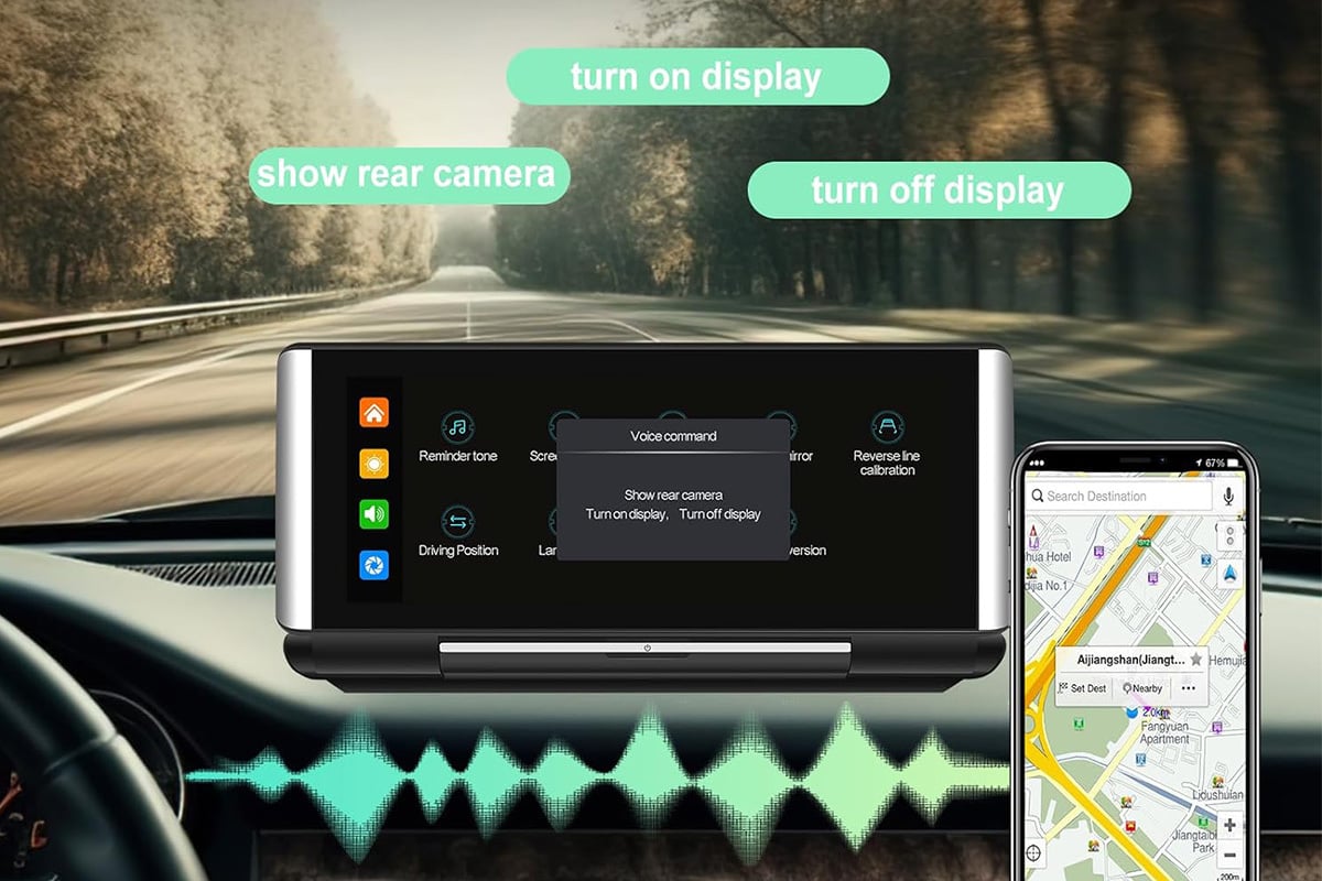 6.8  Foldable Touchscreen Car Display