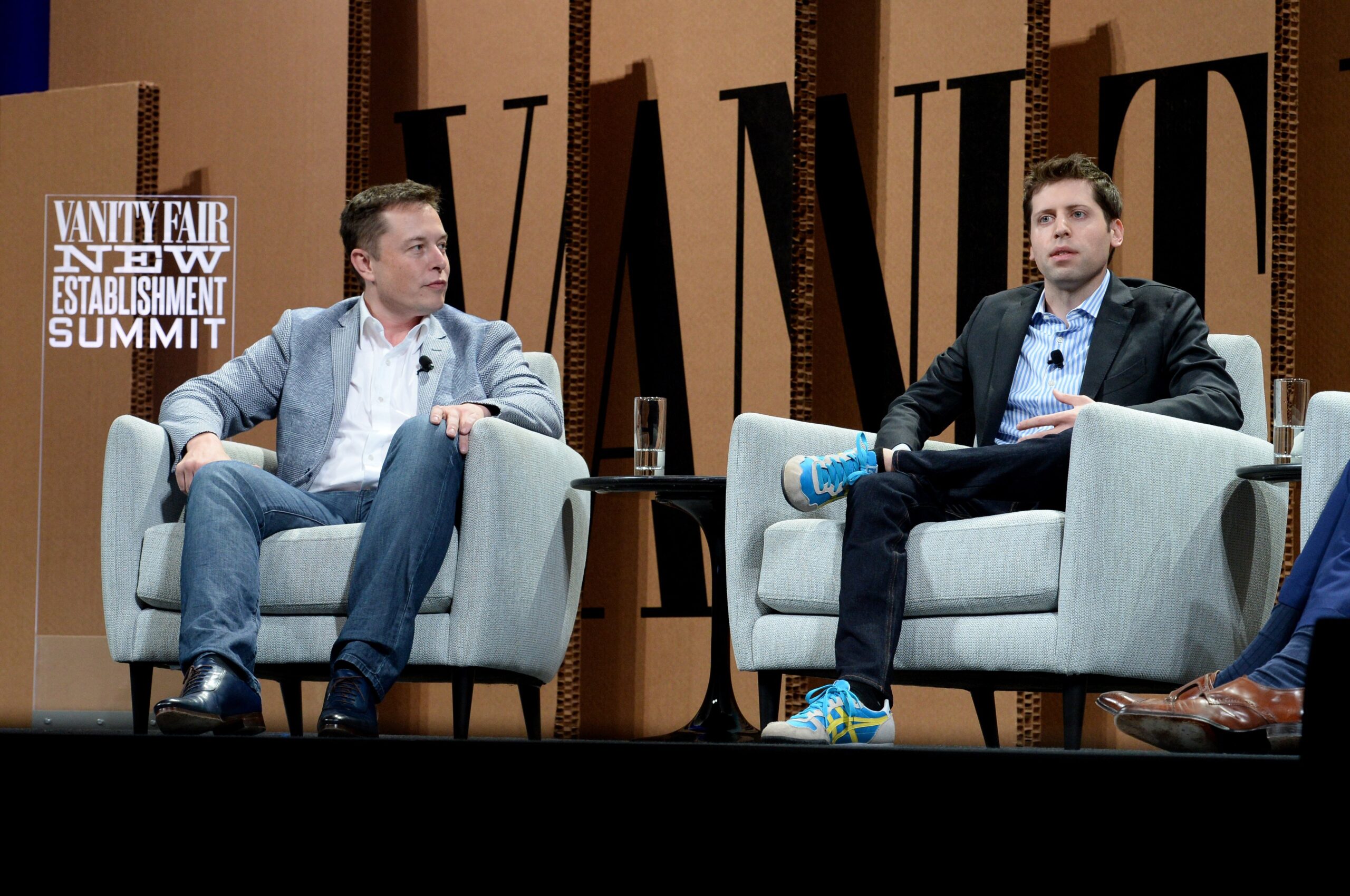 Elon Musk and Sam Altman in 2015