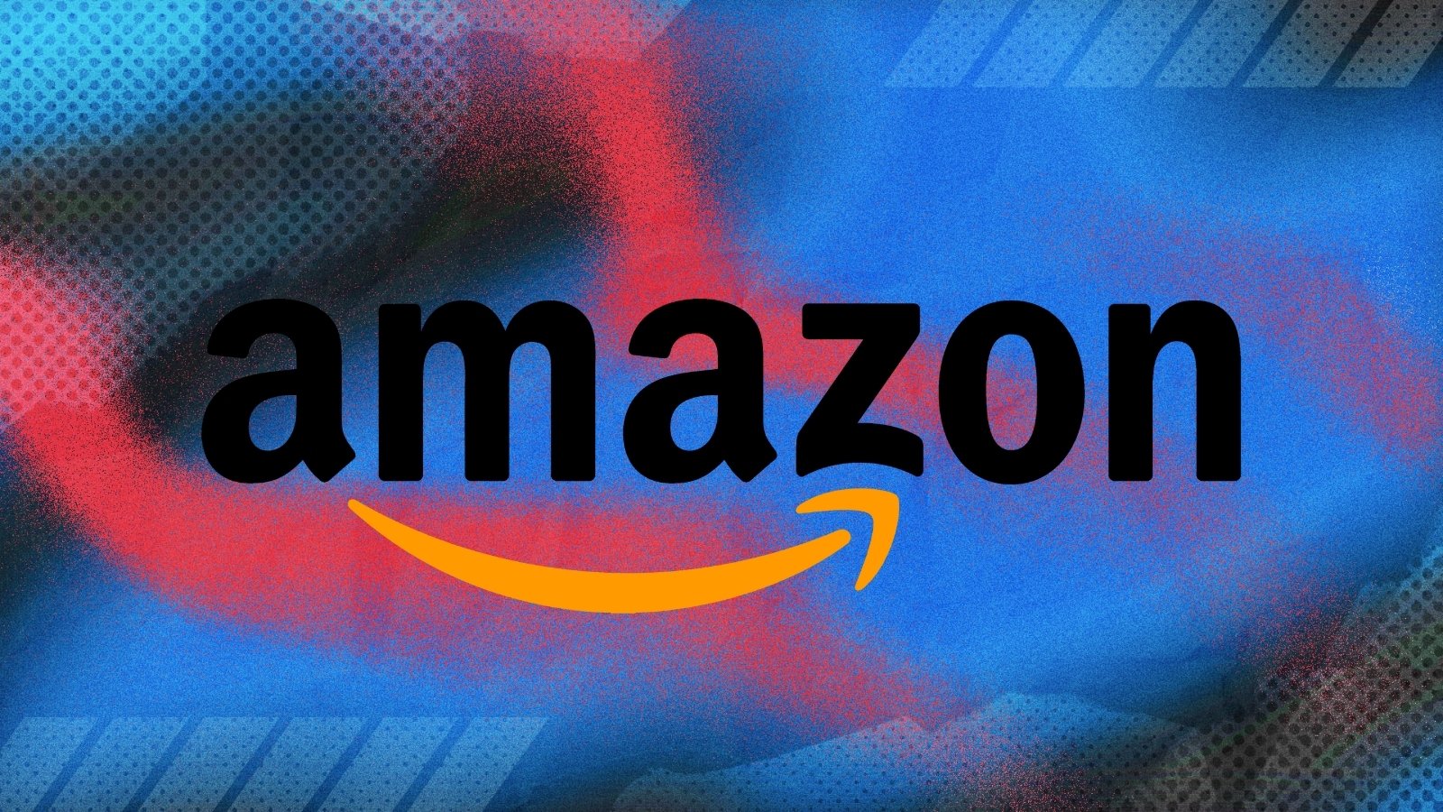 Amazon logo on gradient background