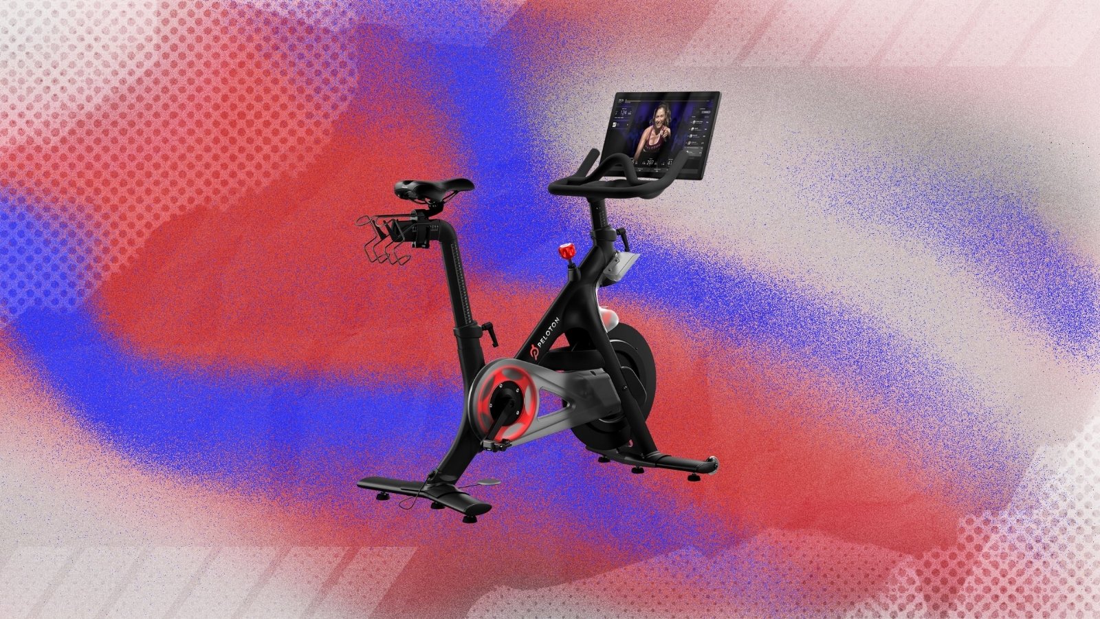 Peloton bike on gradient background