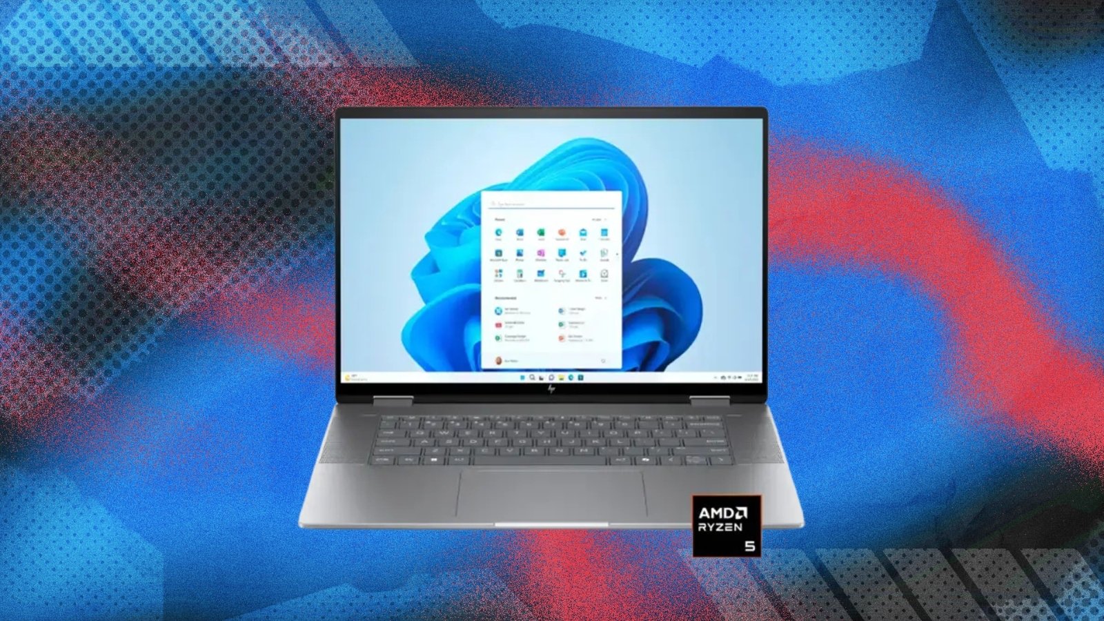 HP Envy laptop on gradient background