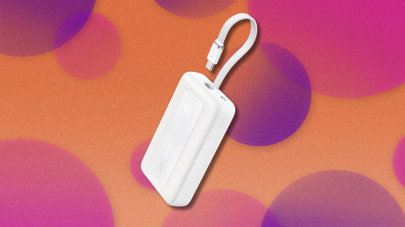 Anker Zolo Portable Charger on orange abstract background
