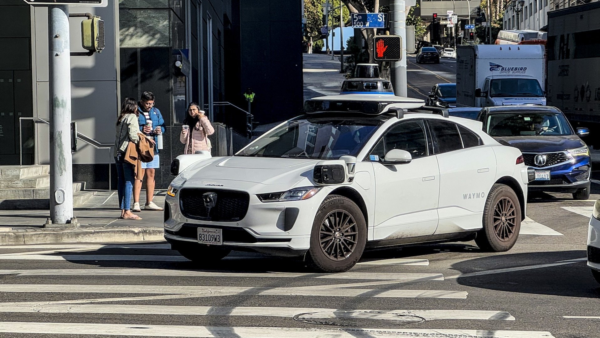 A Waymo robotaxi in Los Angeles.