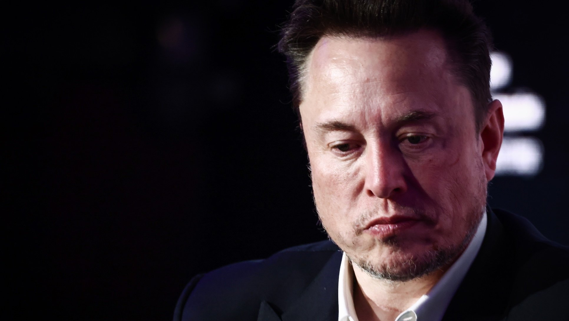 Elon Musk looking sour.