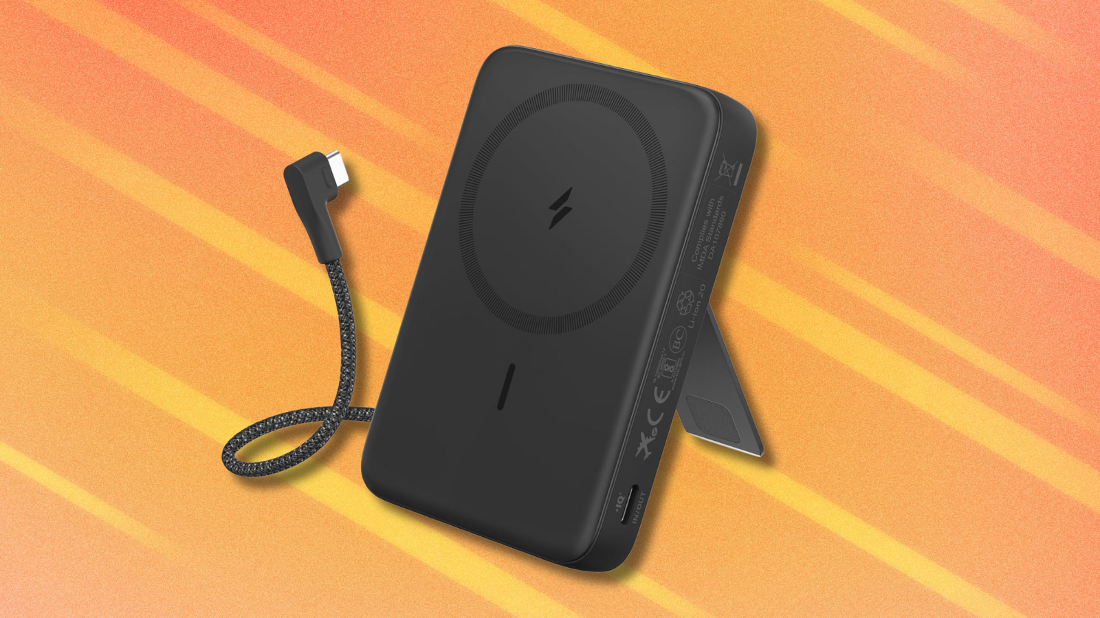 Anker Zolo charger on orange abstract background