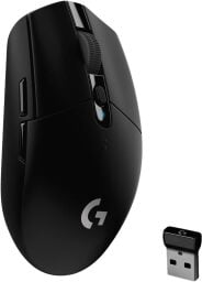 A Black Logitech G305 mouse appears next to its USB-A Connection.