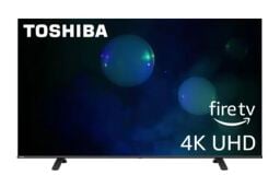 A Toshiba TV appears on a white background.