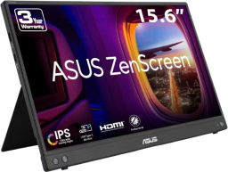 the asus zenscreen portable monitor on a white background