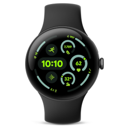 Google Pixel Watch 3 on white background