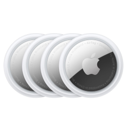 Apple AirTags on white background