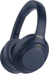 Sony WH-1000XM4 headphones in dark blue