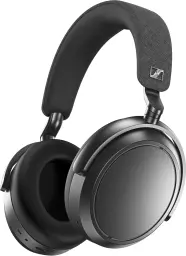 graphite colored sennheiser momentum 4 headphones against a white background