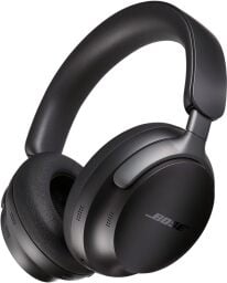 black bose quietcomfort ultra headphones on a white background