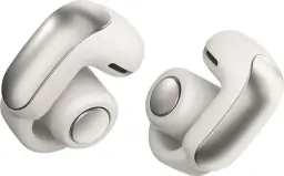 white bose ultra open-ear earbuds against a white background