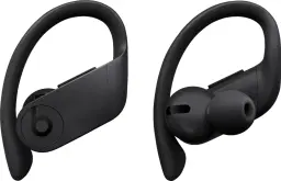 black beats powerbeats pro earbuds against a white background