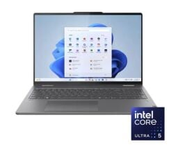 A laptop appears on a white background with an Intel Core logo on its lower right.