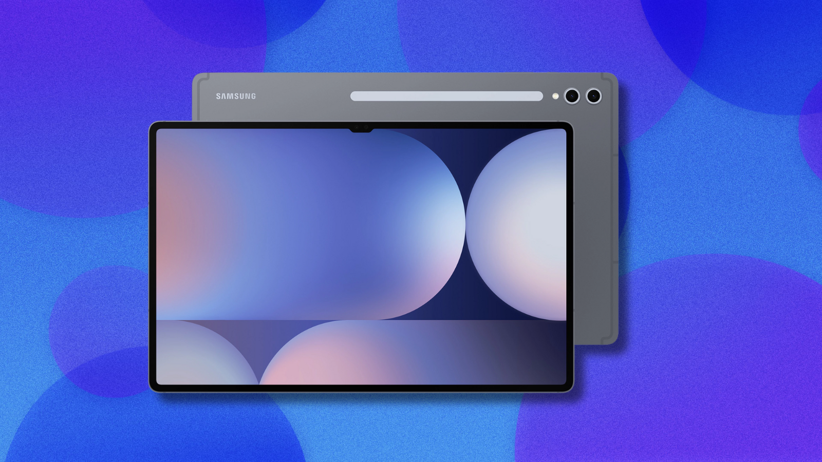 Samsung Galaxy Tab S10 Ultra on abstract background