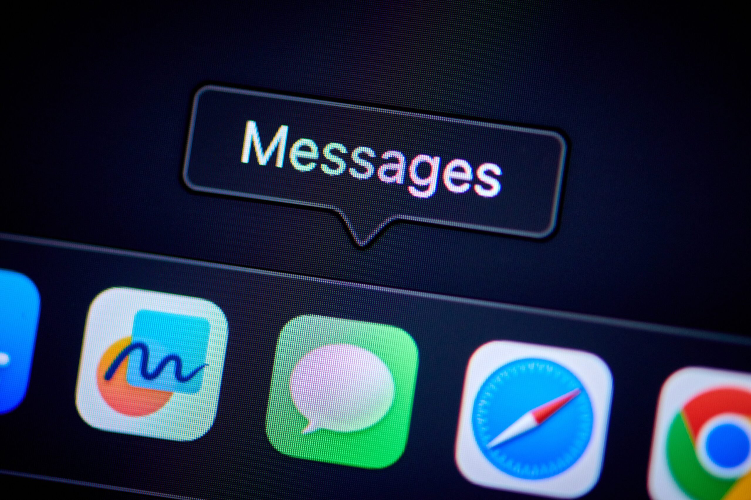 imessage on a phone screen