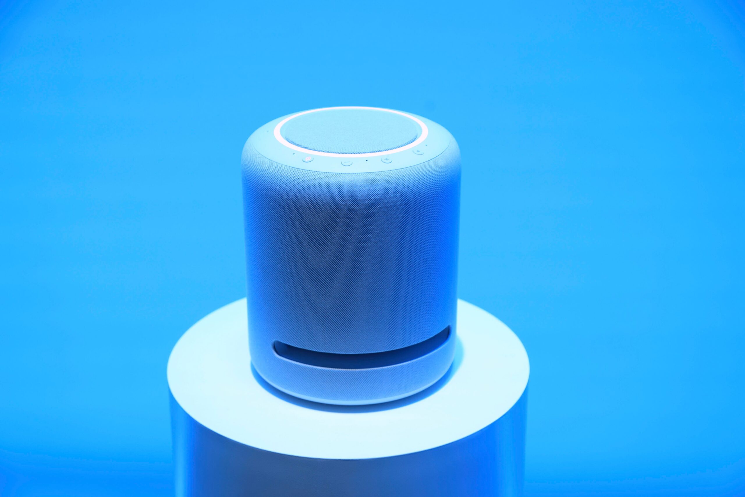 An Amazon Echo during an unveiling event in New York, US