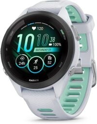 garmin forerunner 265s smartwatch against a white background