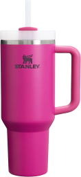 pink Stanley cup with straw