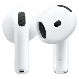 Apple AirPods 4 with Active Noise Cancellation on a white background