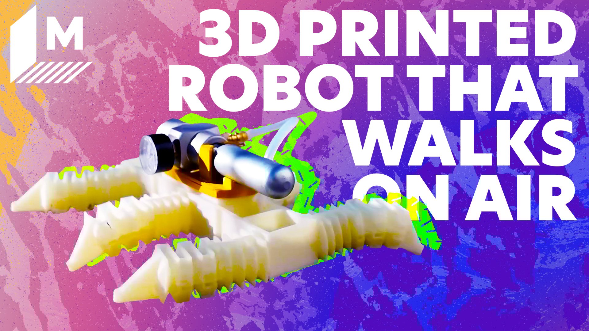 3D printed robot that walks on air
