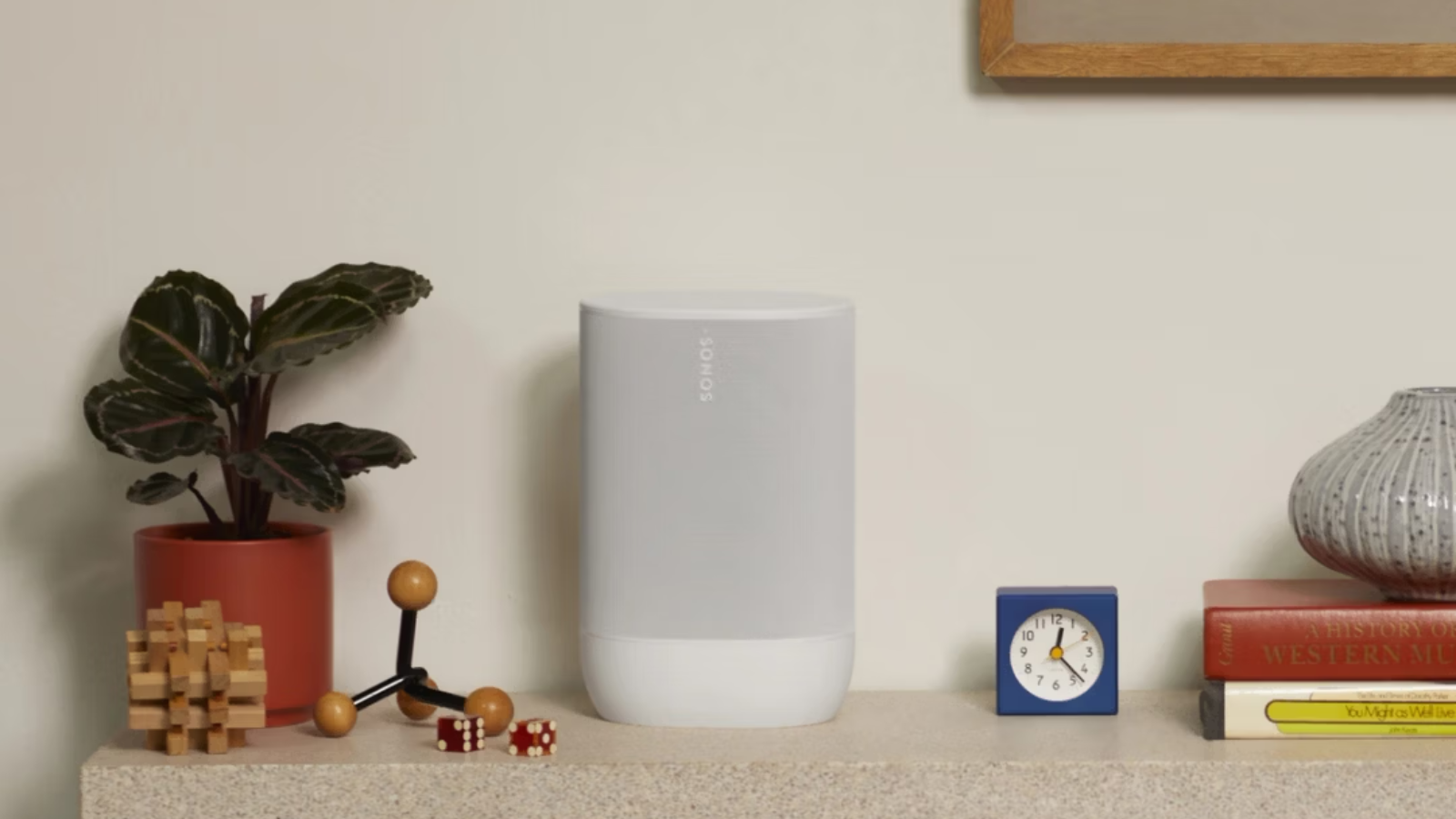Sonos Move 2 speaker on shelf