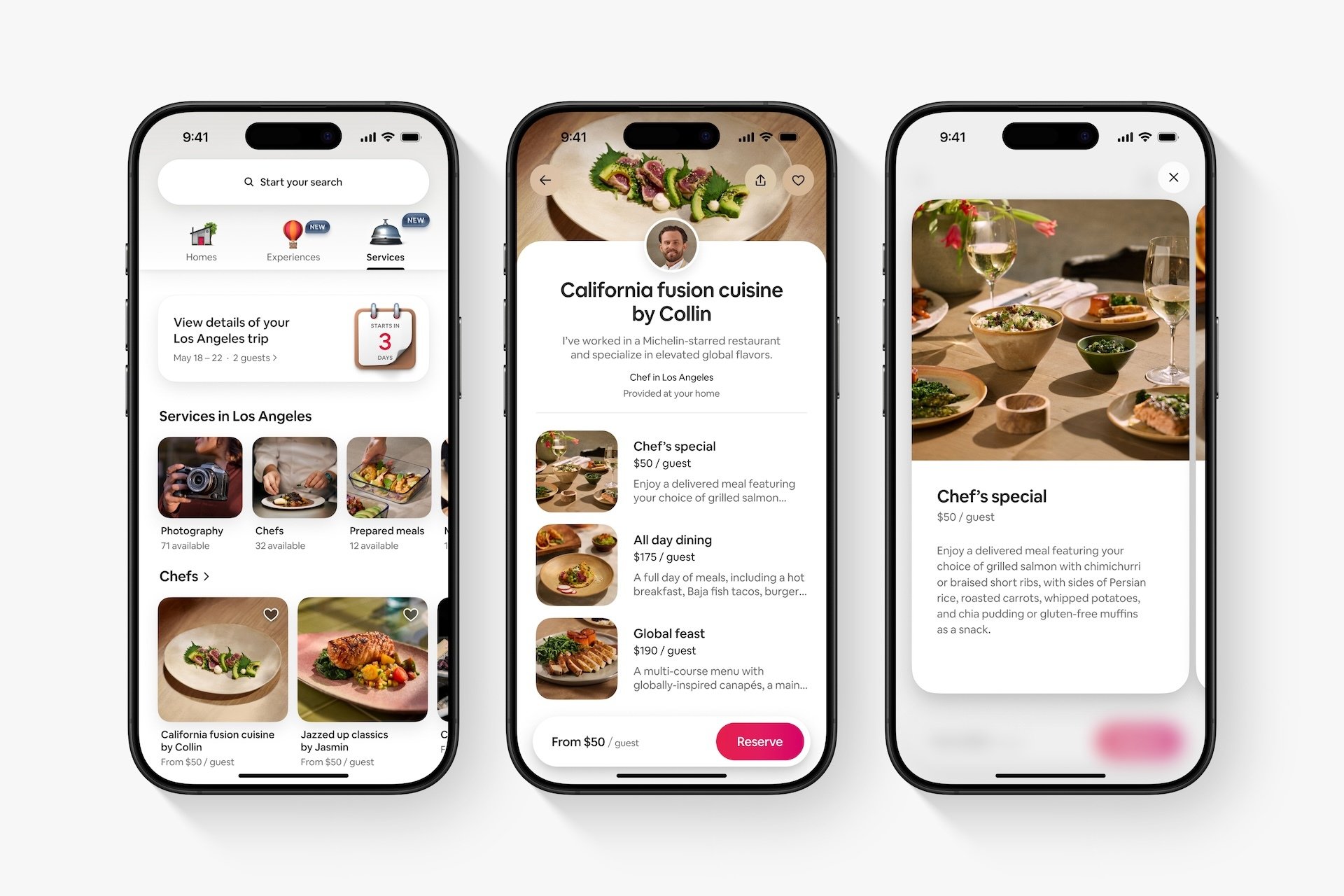 Airbnb's revamped app.