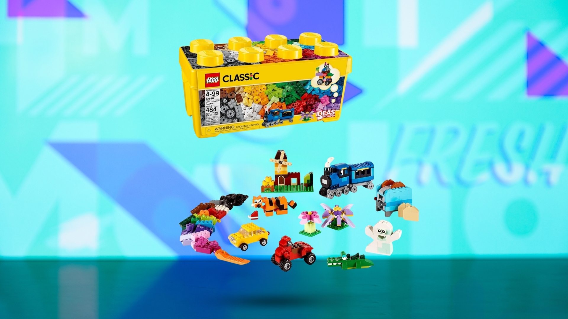 Lego creative box on Mashable background