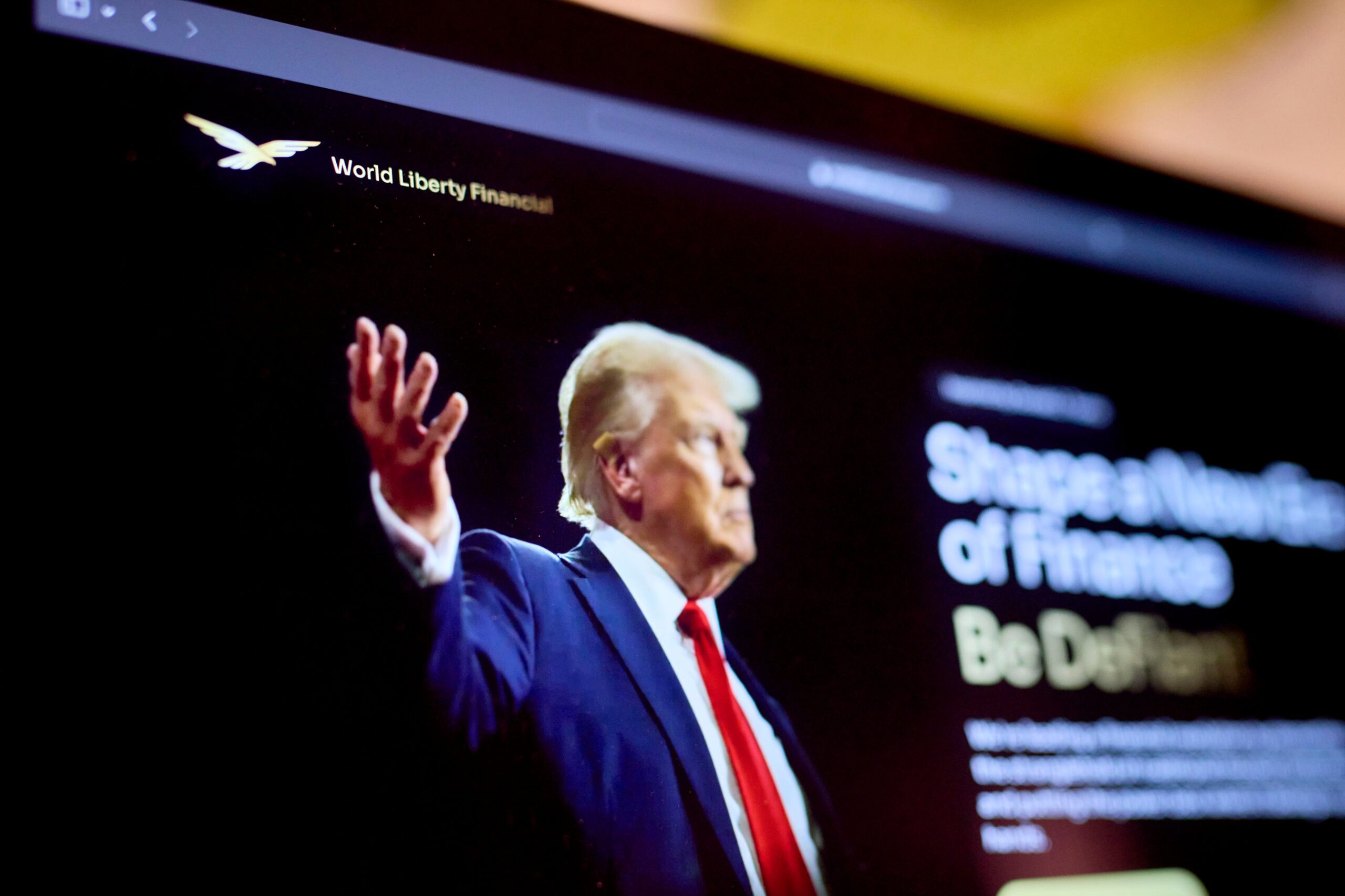 Donald Trump on World Liberty Financial website