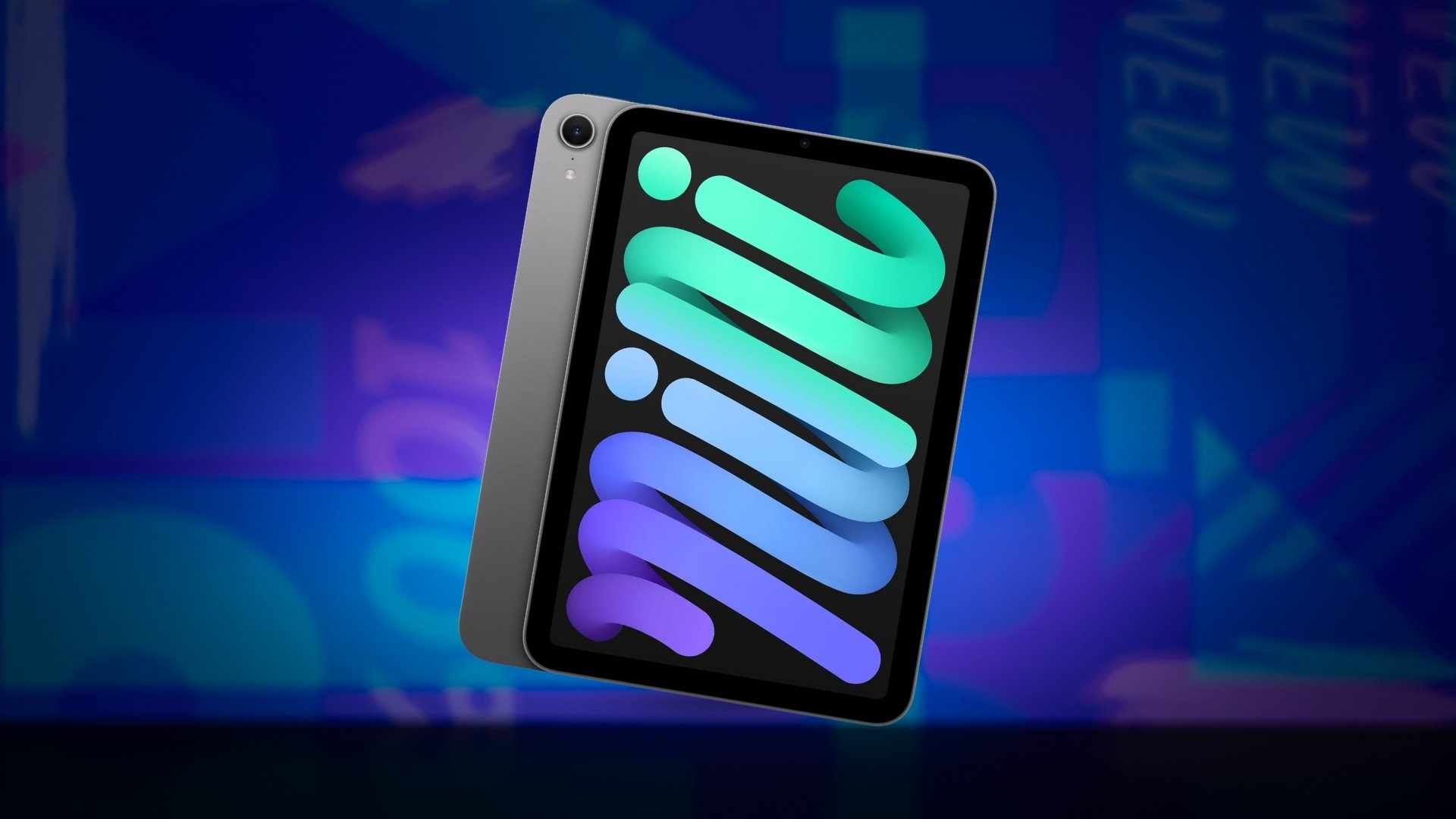 iPad Mini on Mashable gradient background