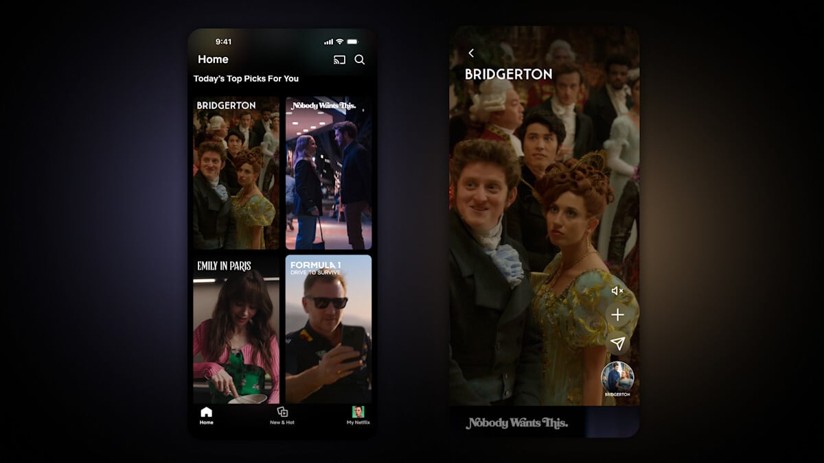 Netflix vertical feed