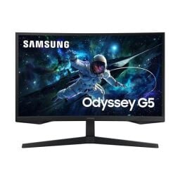 SAMSUNG 27-Inch Odyssey G55C Series QHD 1000R Curved Gaming Monitor, 1ms(MPRT), HDR10, 165Hz, AMD Radeon FreeSync, Eye Care, LS27CG552ENXZA, 2024