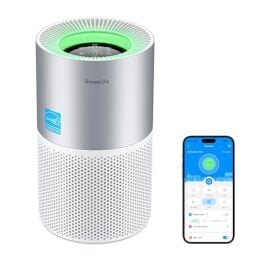 GoveeLife Smart Air Purifier for Homes and Large Rooms with Detachable Pre-filter, Air Quality Monitor, Covers up to 1162ft², PM2.5 Sensor, App & Alexa Control for Pet Hair, Pollen, Dust, and Smoke