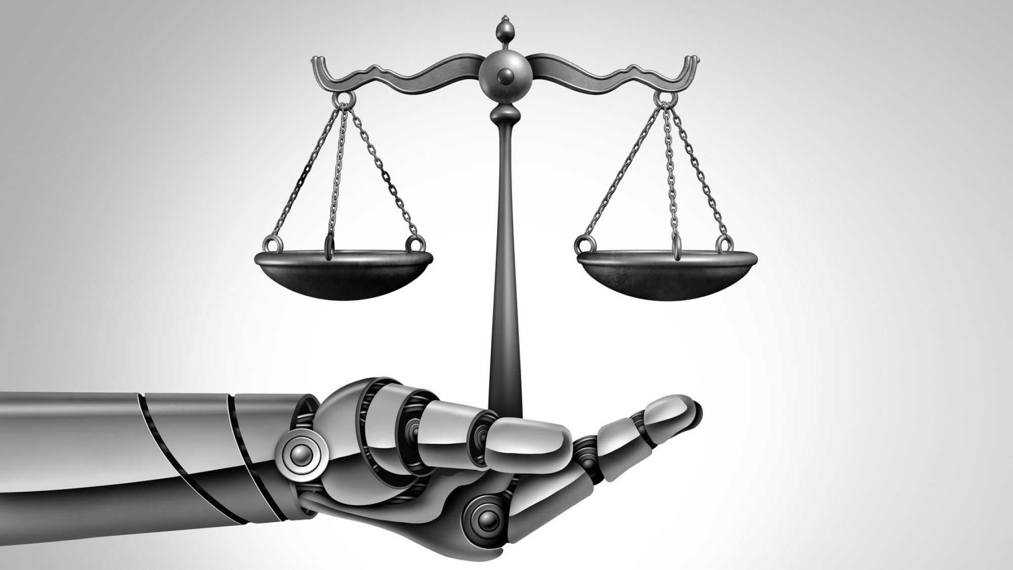 a robotic hand holding a scale