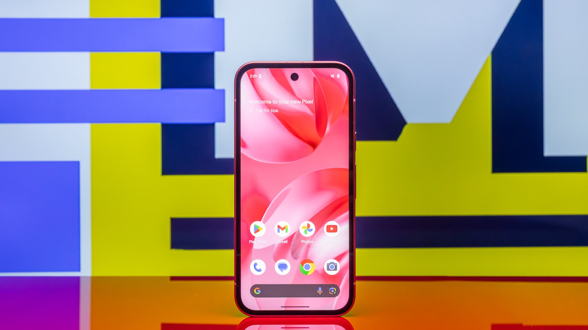 Google Pixel 9a from the front