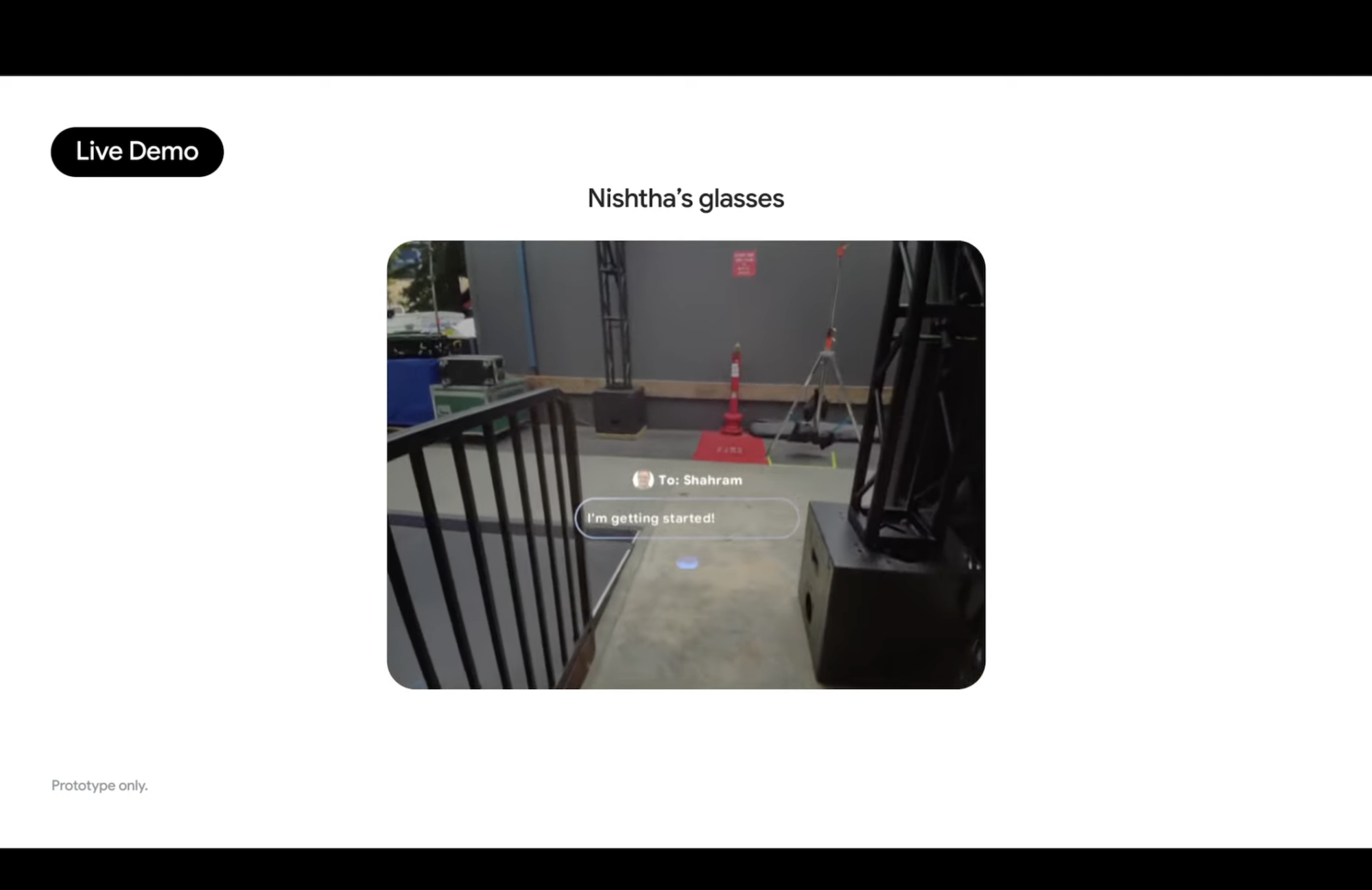 A user sending a message to their friend using Google Android XR glasses