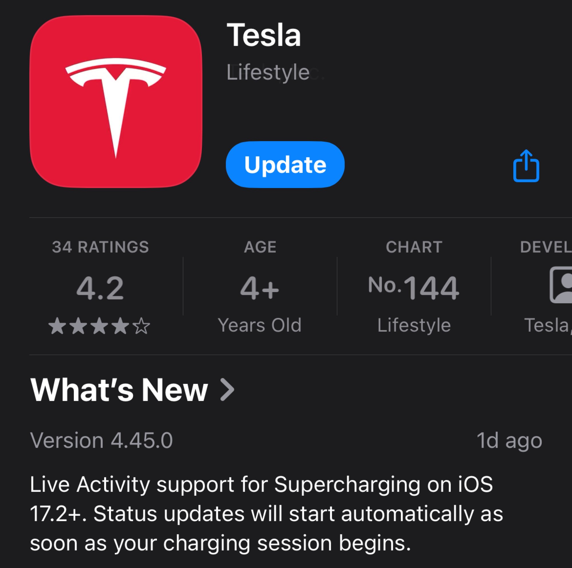 Tesla iPhone app
