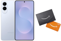 the samsung s25 edge phone with an amazon gift card